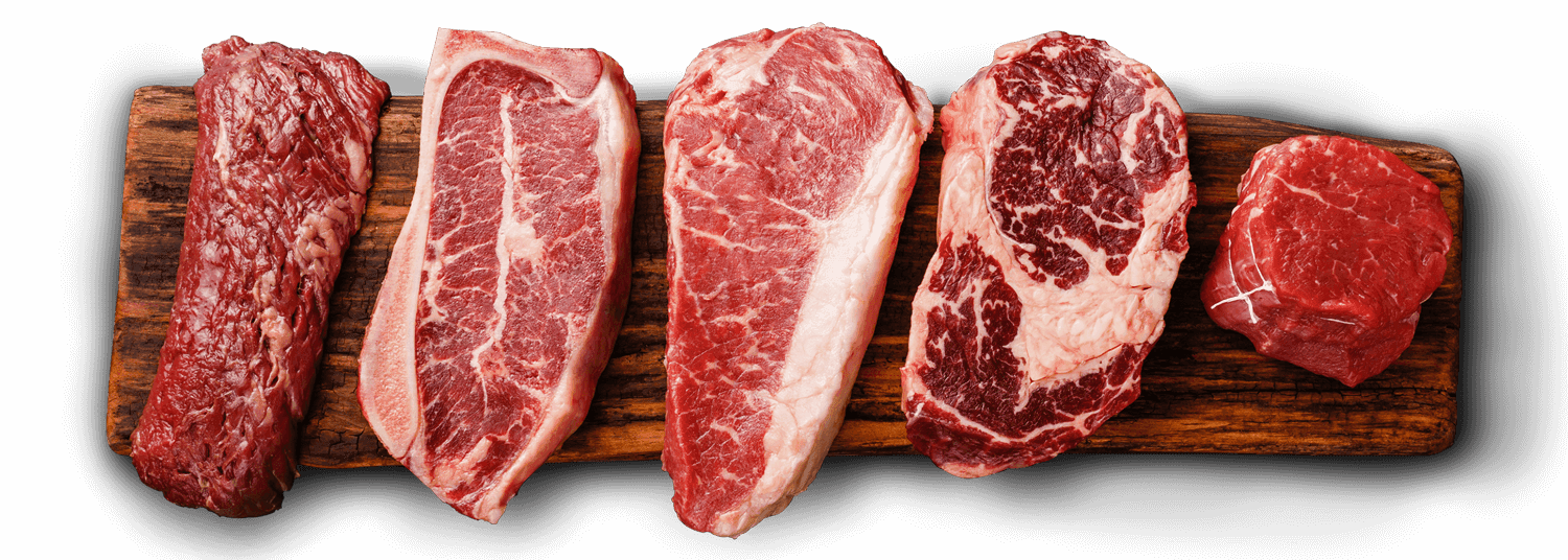 Premium vleessnijden op een houten plank